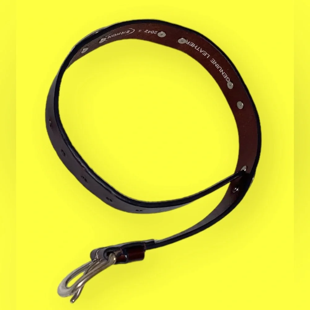 ENMON Ole Miss leather belt boys size small 24 26